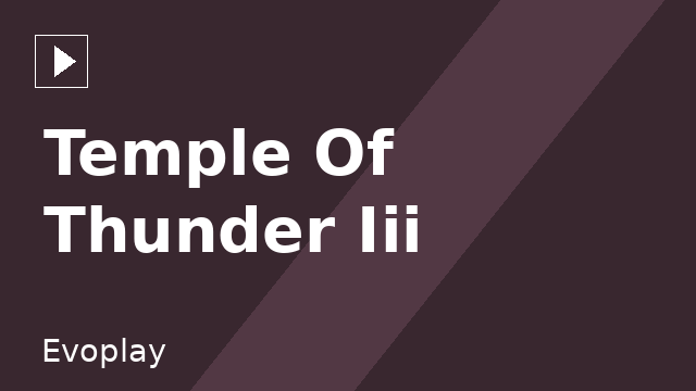 Temple Of Thunder Iii