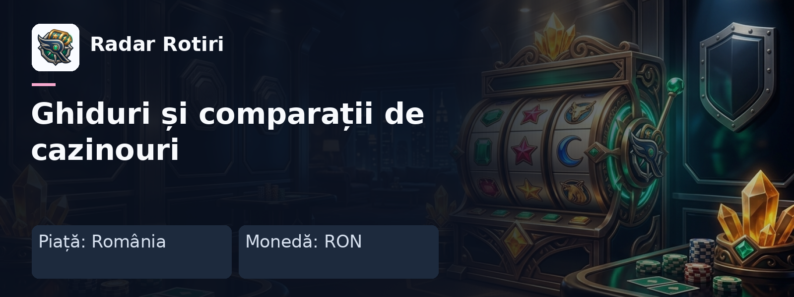 Radar Rotiri — Ghiduri și comparații de cazinouri — Piață: România — Monedă: RON